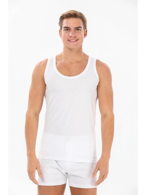 Yıldız 00 Erkek Büyük Beden %100 Pamuk Extra Beyaz Süprem Atlet
