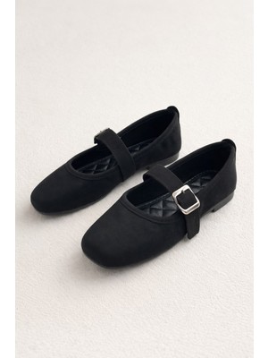 ModaFrato ROSSA Kemerli Babet Günlük Kadın Ayakkabı Mary Jane Ev Babeti