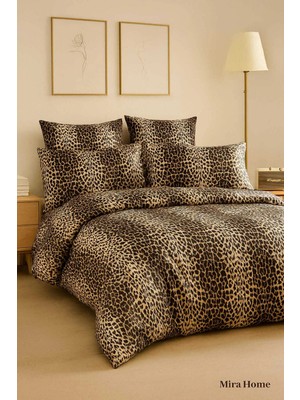 Mira Home Çift Kişilik Pamuklu Nevresim Takımı Wild Leopard