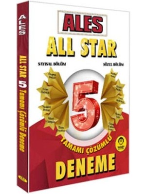 Colezium Tasarı Yayınları 2025 Ales Sayısal Sözel Yetenek All Star Tamamı Çözümlü 5 Deneme