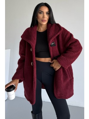 Hiramir Peluş Deri Tokalı Mont KS2505