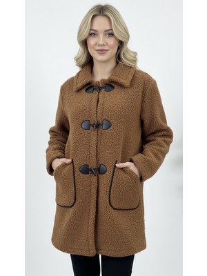 Hiramir Peluş Rahat Kalıp Mont Beyaz KS2506