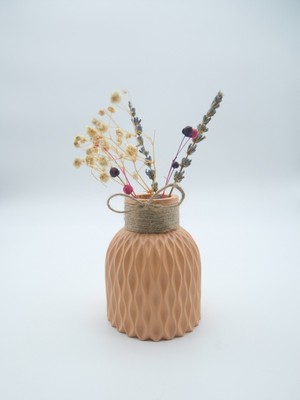 Ten Renkli Dalga Motifli Dekoratif Vazo, Şık ve Modern Tasarım