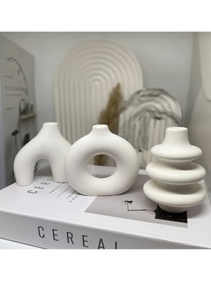 Minimal Vazo Seti 3'lü, Bohem Stil, Şık ve Şehirli Dekorasyon Için