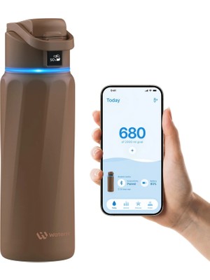 WaterH Boost Akıllı Termos - Hidrasyon Takibi Yapan, Yalıtımlı 710 ml / 24oz Akıllı Şişe