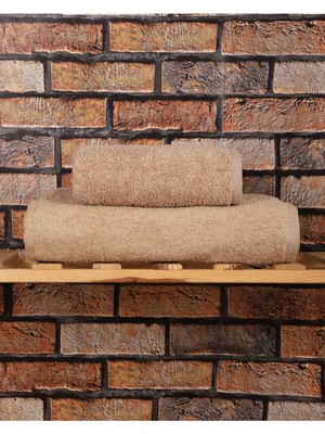 Mira Home 2 Parça %100 Pamuklu Soft Lüx Banyo Havlu Seti Kahve