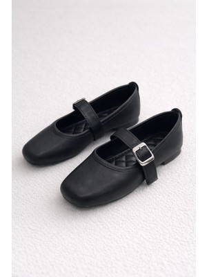 ModaFrato Rossa Kemerli Babet Günlük Kadın Ayakkabı Mary Jane Ev Babeti