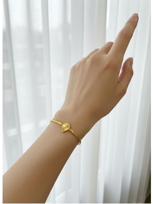 Kuyumcu Nurettin 3.50 gr (Gram) Damla Desenli Balık Sırtı Bileklik Künye 14 Ayar Altın (Rose-Yeşil-Sarı-Beyaz)