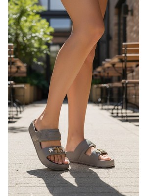 Pearnight Enova Kadın Taşlı Kaymaz Terlik