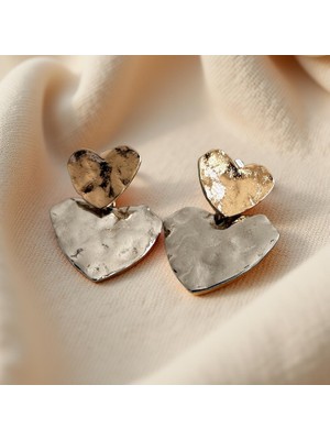 Luckyb Store 2 Renkli Kalpli Xuping Küpe