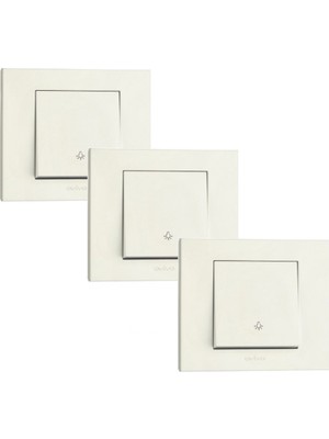 Ovivo Grano Light Anahtar Çerçeveli 3 Adet Sıva Altı