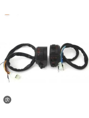 Topuz Motor Cg Sağ Kumanda+Sol Kumanda Aydınlatma Kütük Takım Siyah Komple