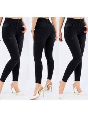 End Black Store Yüksek Bel Likralı Jean Pantolon 90 Cm
