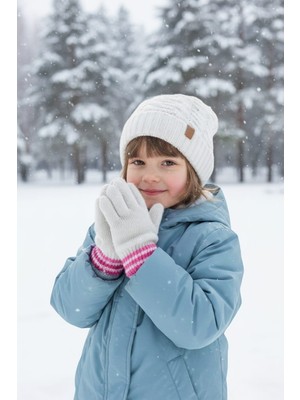 Eleven Markets Gorson Beden Kız Çocuk Krem Eldiven 7-12 Yaş