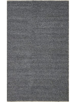 Akbel Halı Jade Basketweave Antrasit - El Dokuma Naturel Kazak Örgü Desenli Halı