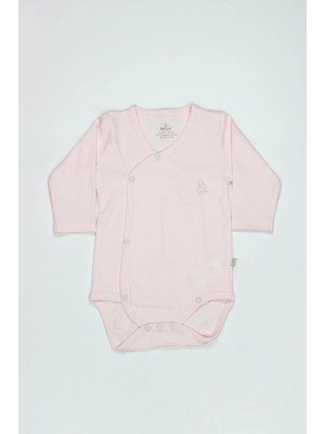 Belle Fusion Bfs Organik Natural Basic Style Kruvaze Uzun Kol Body BS17102 Pembe