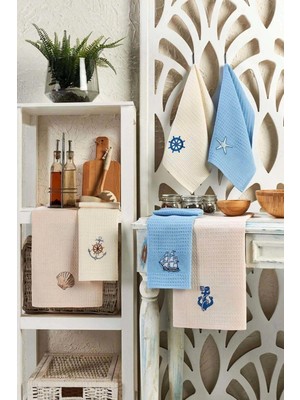 Mira Home 6 Parça Mutfak Kurulama Bezi 30 x 50 cm Deniz