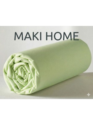 Maki Home Makiteks %100 Pamuklu Fıstık Yeşili 100+50X70 Tek Kişilik Lastikli Çarşaf Takımı