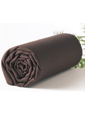 Maki Home Makiteks %100 Pamuklu Kahverengi 90X190+50X70 Tek Kişilik Lastikli Çarşaf Takımı