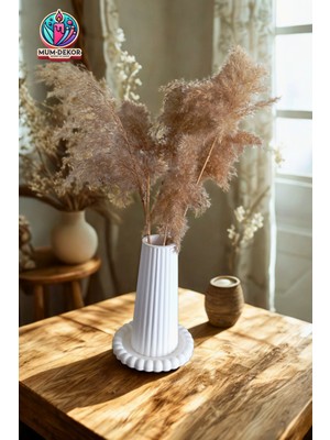 Modern ve Şık, Dekoratif Iskandinav Tarzı Buzlu Cam Vazo Seti