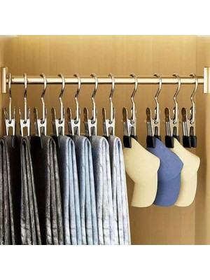 Askıcı Metal Eşarp Askısı, Şal Askısı, Çok Amaçlı Mandallı Askı - 30 Adet