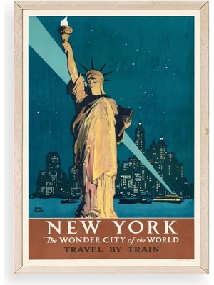 Soi Home New York Ahşap Çerçeveli Tablo