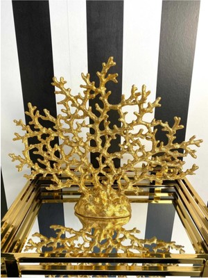 Feyza Design El Yapımı Mercan Çok Dallı Hayat Ağacı Biblo, Şık ve Doğal Dekorasyon