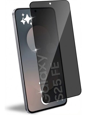 Fibaks Samsung Galaxy S25 Fe Privacy 150C Kılıf Antistatik Esd Tam Kapatan Hayalet Kırılmaz Cam Ekran Koruyucu