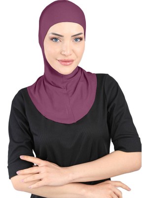 Ecardin Hava Alan Tesettür Tüllü Boyunluklu Bone