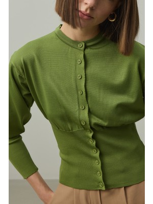 Fahhar Korse Kesim Hırka Yeşil