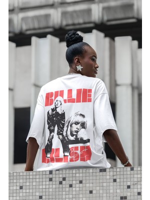 Sevbano Billie Eilish Sırt Baskılı Unisex Oversize Şarkıcı Tişört