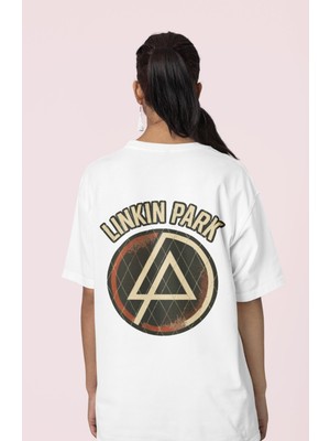 Sevbano Linkin Park Rock Metal Sırt Baskılı Unisex Oversize Müzik Grubu Tişört