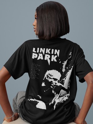 Sevbano Linkin Park Rock Metal Sırt Baskılı Unisex Oversize Müzik Grubu Tişört