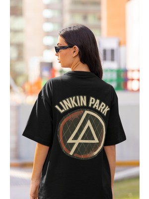 Sevbano Linkin Park Rock Metal Sırt Baskılı Unisex Oversize Müzik Grubu Tişört
