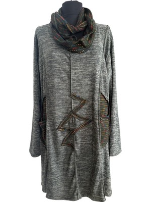 Phuti Degaje Yaka Triko Elbise