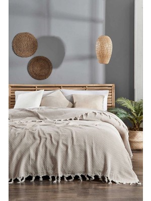 Mira Home Çift Kişilik Yatak Pikesi Deniz Bej 200 x 230 cm