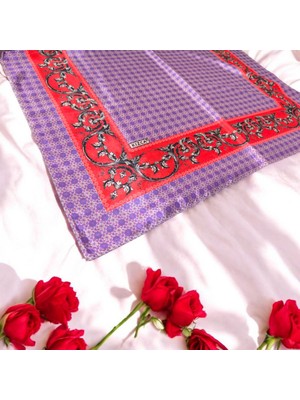 Kızca Vual İpek Kenar Bordurlü Şal