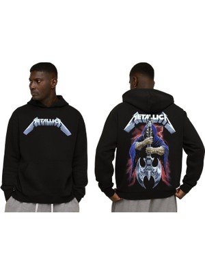 Metallica Kapşonlu Siyah Erkek Sweatshirt L