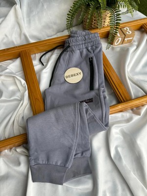 bebexy Ribana Paça Yazılı Füme Eşofman Altı 2