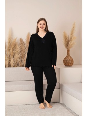 Morvarid Uzun Kollu Bambu Kadın Pijama Takımı – Yumuşak Doku, Genç Anne Serisi