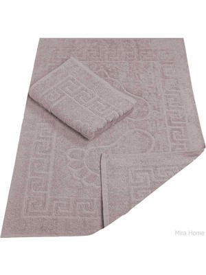 Mira Home 2 Li Banyo Ayak Havlusu %100 Pamuk 50X70 cm Menesch Mürdüm