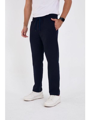 Velmora Fashion Erkek Üç Iplik Basic Eşofman Boru Paça Ipli Pantolon - Lacivert