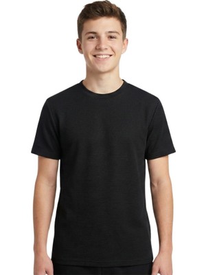 Trender O Yaka Amerikan Pike Erkek T-Shirt 2387 Siyah