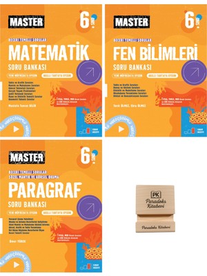 Okyanus Yayınları Okyanus 6. Sınıf Master Matematik Fen Bilimleri ve Paragraf Soru Bankası 3lü Set + Telefon Standı