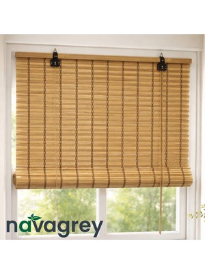 Navex Navagrey Rodos Ahşap Bambu Stor Perde