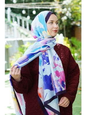 Lacivert Loryan Scarf Diamond Aliza Şal