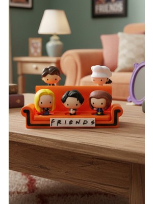 Alvina Atölye Friends Serisi Mcdonald’s Pop Figür Uyumlu Dekoratif Stand - Turuncu Koltuk Tasarım