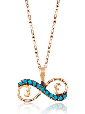 cleovibe Gümüş Kalpli Sonsuzluk Bayan Kolye