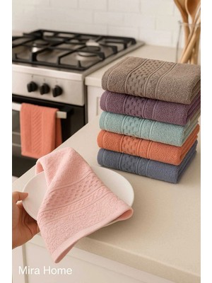 Mira Home 6 Parça Mutfak Havlusu Seti %100 Pamuklu Begüm