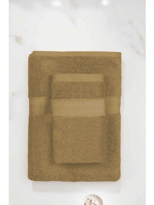 Mira Home 2 Parça Battal Lüks Premium Banyo Spa Havlu Takımı 90X170 cm Kahve